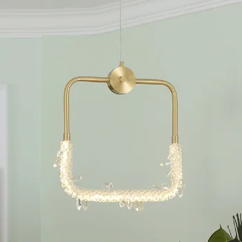 Európskeho štýlu zlaté krištáľový luster nočná lampa AC110v 220V cristal LED visí bar svetlá