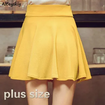 Sukne Ženy Vysoký Pás A-line Solid Plus Veľkosť Mini kórejský Štýl, Trendy All-zápas Voľný čas Streetwear Ročníka Denného Kawaii Womens