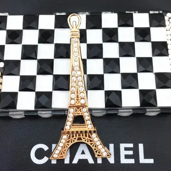 10pcs/veľa 3.4 cm*8.5 cm Eiffelova Veža Mobilný Telefón DIY Zliatiny Dekorácie