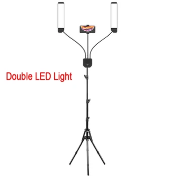 Nové LED Prsteň Svetla Fotografické Osvetlenie 3000K-5600K 288PCS LED Stmievateľné Dvojité Ramená Vyplniť svetlo Kamery Lampa S Statív Stojan