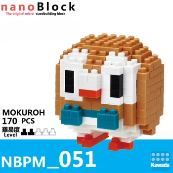 Nanoblock Pokémon Pikachu NBPM-051 MOKUROH 170pcs Anime, Komiksu Diamond Mini Micro Stavebné kamene, Tehly Hračky Hry