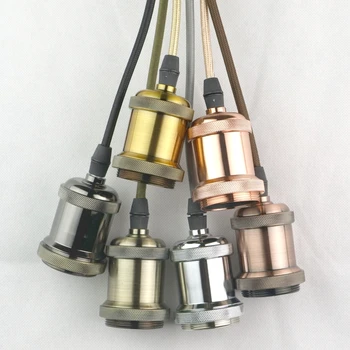 1 Meter E27 LED Svetiel Prívesok Retro Edison Hliníkové objímky 110V 220V Priemyselné Svietidlo Vintage Dekor Visí Lampa