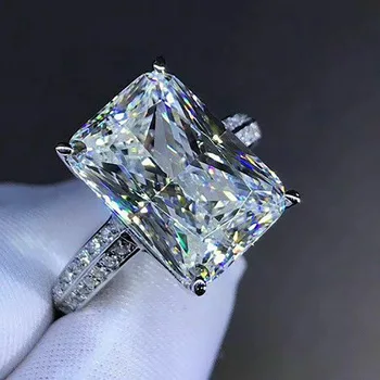 2021 nové luxusné princezná pevné 925 sterling silver zásnubný prsteň pre ženy lady výročie darček šperky hromadne predávať R5814