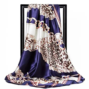 2020 90*90 cm Lete Ženy Hodváb Foulard Šatky Štvorcový Šál Dámske Luxusné Značky pláži Šatkou Bandanna Veľké Hidžáb šál žena