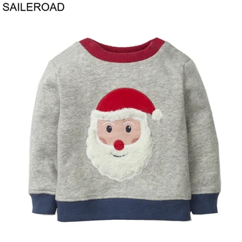 SAILEROAD deti Mikiny Vianočné 2020 Oblečenie pre Santa Claus Nášivka Festival Chlapci s Kapucňou, Oblečenie pre Deti Darček Kostým