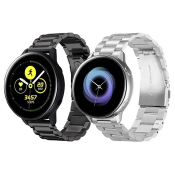 Watchband pre Samsung Galaxy Sledujte 3 41mm/42mm/Active 20 MM Remienok Oceľ Náramok Pás pre Garmin Vivoactive 3/3 Hudba/Vivomove H