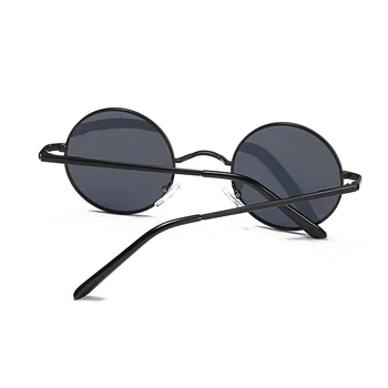 Módne značky, (6 Farieb) Retro Classic voľný Štýl Okrúhly Polarizačný Zliatiny Slnečné okuliare Mužskej móde Luxusné Kovové slnečné Okuliare