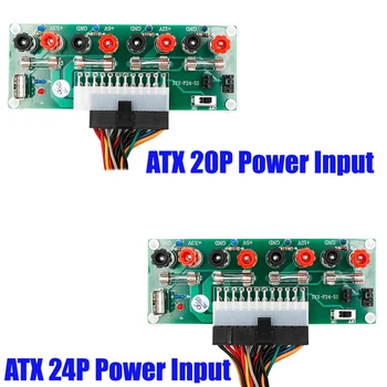 20/24Pins ATX Analyzátory Moc Rada PC Počítač Breakout Adaptéra Prepínač Modul