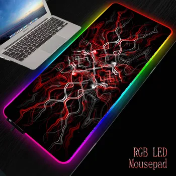 Abstraktné Osvetlenie Gamer Mousepad LED RGB Veľké Herné Podložka pod Myš Najlepší Notebook Pc Príslušenstvo Klávesnice Stôl Rohože XXL
