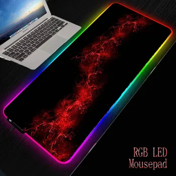 Abstraktné Osvetlenie Gamer Mousepad LED RGB Veľké Herné Podložka pod Myš Najlepší Notebook Pc Príslušenstvo Klávesnice Stôl Rohože XXL