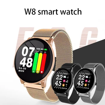 W8 Šport Smart Hodinky, Náramok Okrúhly Bluetooth Vodotesný IP67 Smartwatch Žien a Mužov Fitness Tracker Hodinky Pre Android IOS