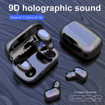 9D Stereo Slúchadlá L21 Pravda, HIFI Kvalite Zvuku Bezdrôtová 5.0 Headset Športové Slúchadlá Prenosné Slúchadlá S Nabíjanie Box
