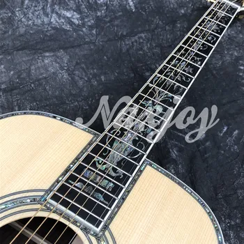 Deluxe Abalone Inalys Akustická Gitara Masívneho Smreku Ebnoy Hmatníkom Guitarra 41 Palcov Rosewood Tela