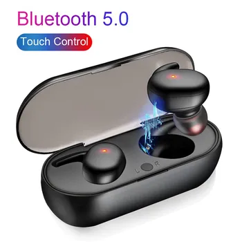 Bluetooth Slúchadlá V5.0 TWS Dotykové Ovládanie Bezdrôtové Stereo Slúchadlá Mini Headset Vysokej Kvality Nového roku 2020