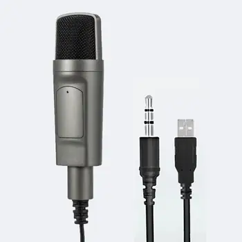 3,5 mm/USB Konektor Ploche Káblový Mikrofón pre Herné/Spev/Live Streaming/Záznam