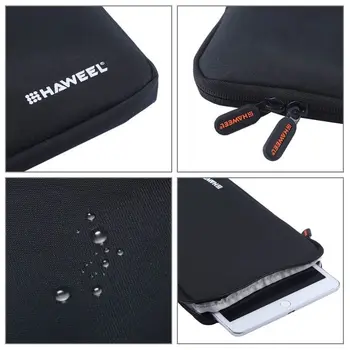 HAWEEL Laptop Taška Pre iPad Mini 4 7.9 palcový Rukáv Prípade Zips Aktovku Tablety prepravný Vak Pre Samsung(Čierny)