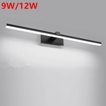 9W 12W Moderné LED Nástenné svietidlo Pre Domáce Biela/Čierna Skončil Kúpeľňa Lampa Zrkadlo Predné Svetlá LED Nástenné Svietidlá
