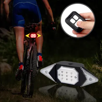 Smart Bicykli Sústruženie Signál, jazda na Bicykli koncových svetiel Intelligent USB Požičovňa Nabíjateľná Zadné Svetlo na Diaľkové Ovládanie LED Výstražné Lampy