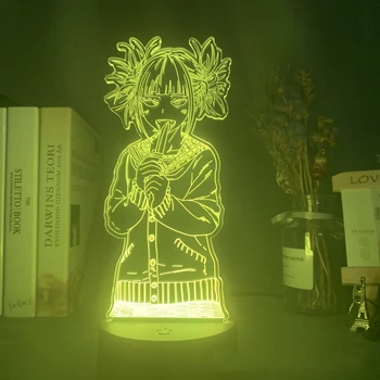 Anime Môj Hrdina Akademickej obce Shoto Todoroki Face Dizajn Led Nočné Svetlo na Čítanie pre Deti Dieťa Chlapcov Spálňa Decor Akryl stolná Lampa Darček