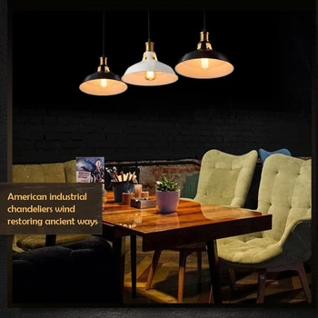 Priemyselné retro štýl Reštaurácia kuchyňa domov lampa Prívesok svetlo Dekoračné lampy Vintage Závesné Svetlo tienidlo