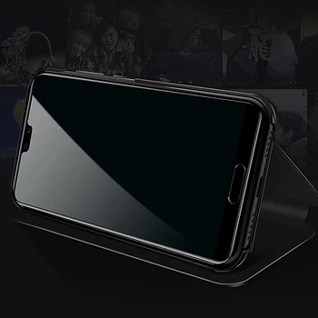 LG K50 K50S Prípade Smart Pokovovanie Flip Zrkadlo Prípade Pre LG K50 K50S LMX520BMW LMX520EMW Kožený Kryt Coque LGK50S Telefón Tašky Capa
