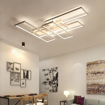 NEO Gleam DIY Kávu Biely Povrch Obdĺžnik Moderné Led Stropné Svietidlá Pre Obývacej Izby, Spálne, študovňa Stropné Lampy, Svietidlá