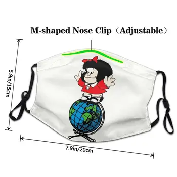 Mafalda Sveta Nebankové Jednorazové Úst Tvár Masku Pre Dospelých Klasické Komiksu Manga Prachotesný Maska, Ochranný Kryt Respirátor