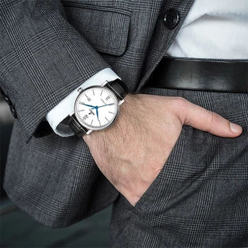 Automatické Hodinky Mužov PT5000 Samostatne Vinutia Mechanické Náramkové hodinky Business Nehrdzavejúcej Ocele Sapphire Crystal Hodiny Reloj Hombre 2021