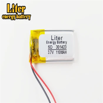 Li-polymer 301423 110mAh 3,7 V Batéria Výrobca CE,ROHS,UL certifikáty