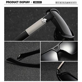 DUBERY Vintage Polarizované slnečné Okuliare pánske Slnečné Okuliare Pre Mužov UV400 Odtiene Jazdy Čierne Okuliare Oculos Mužskej 8 Farieb Modelu 167