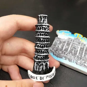 Taliansko 1Pcs Populárnej 3D Živice Šikmá Veža v Pise Magnety na Chladničku World Travel Suveníry Domov Dodávky Chladnička Magnet Dekor