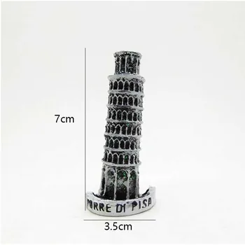 Taliansko 1Pcs Populárnej 3D Živice Šikmá Veža v Pise Magnety na Chladničku World Travel Suveníry Domov Dodávky Chladnička Magnet Dekor