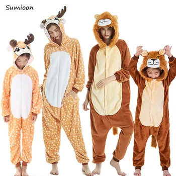 Kigurumi Pyžamá Pre Ženy, Dievčatá Jednorožec Zvierat Panda Onesie Dieťa Kostým Chlapci Sleepwear Jumpsuit Licorne Zimné Deti Pyžamá