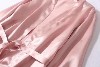 Ženy Leto Prírodný Hodváb Dámy hodváb farbou elegantné nightgown Pohodlné sexy Šaty
