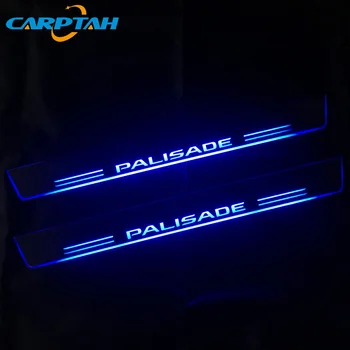 CARPTAH Pre Hyundai Palisade 2019 2020 Výbava Šliapacie Auto Vonkajšie Časti LED Dvere, Parapetné Šúchať Doska Cesta Dynamické Streamer Svetlo