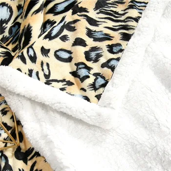 2020 zimné nový produkt flanelové hodiť deka dvojvrstvové baránok leopard tlač hrubé Sherpa prikrývky na postele teplé gauč kryt