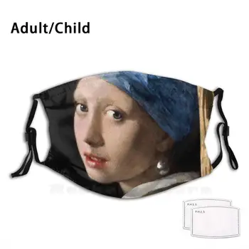 Dievča S Pearl Náušnice - Johannes Vermeer Dospelých, Deti Proti Prachu, Filter Diy Maska Johannes Vermeer Slávny Holandský Maliar, Umelec