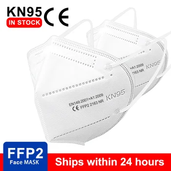 50PCS FFP2 KN95 Filtrovanie Tváre pleťové Masky Prachotesný Bezpečnosti Netkaných Strmeň Úst Masku, Ochranné KN95 FFP2 Mascarillas