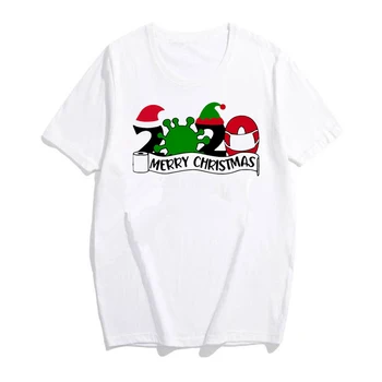 Vtipné Vianočné Tričko Karantény Vianočné T-shirt Sociálne Dištancovanie sa Tees Zodpovedajúce Vianoce Košele Prázdninový Darček