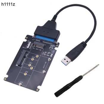 SSD Adaptér M. 2 NGFF alebo rozhraním MSATA na SATA 3.0 Adaptér USB 3.0 2.5 SATA Pevný Disk, 2 v 1 Converter, Čítačka Kariet Kábel pre PC, Notebook