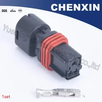 Black 3 pin auto nepremokavé auto konektor (2.2) ženské auto drôt postroj konektor auto elektrického konektora zapojte