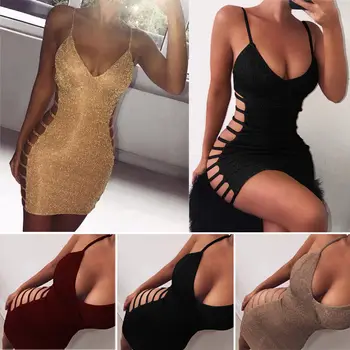 Letné Šaty 2018 Ženy Bežné Beach Krátke Šaty Špagety Popruh Obväz Mini Šaty, Sexy Party Šaty Vestidos S-L