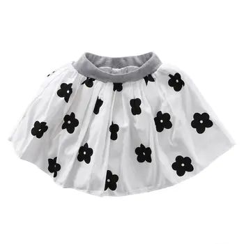 Baby Dievčatá Krátky Rukáv Oblečenie Sady Topy, tričká Pevné Kvet Loptu Mini Sukne Oblečenie Sady 1-6Y 2 ks