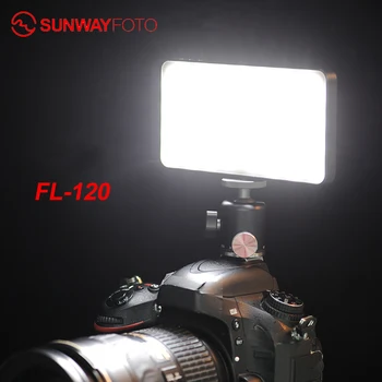 SUNWAYFOTO FL-120 LED Na Svetlo Fotoaparátu Fotografické Osvetlenie Studio Vyplniť svetla pre DSLR Fotoaparát Selfie Svetlo na Youtube Live