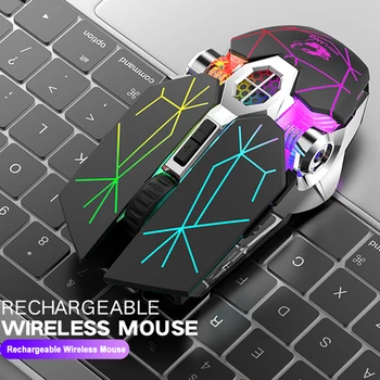X13 Wireless Gaming Mouse 2.4 G Bluetooth 5.0 2400DPI USB Nabíjateľné Stlmiť Podsvietenie Myší Voliteľné Myš pre notebook, Počítač PC