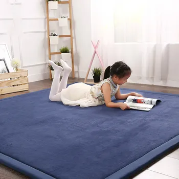 Japonský tatami coral zamatový koberec obývacej izby, spálne, okno, posteľ koberce dieťa hrať mat deti miestnosti koberec 2cm hrubé mieru