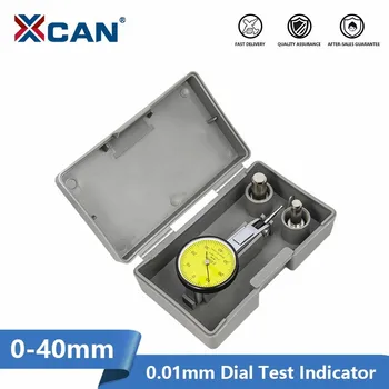 XCAN Dial Rozchod Test IndicatorPrecision Metriku s úzko spájat Koľajnice Mount 0-40 mm 0.01 mm Meracie Nástroje