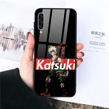 Katsuki Bakugo BNHA Telefón Prípade Tvrdeného skla Pre Samsung S20 Ultra S7 okraji S8 S9 S10 e plus note8 9 10 pro
