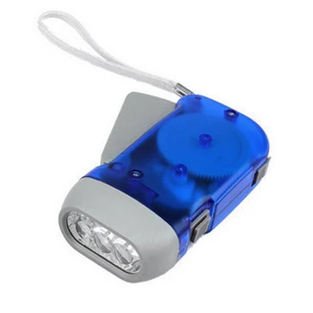 Ruka-stlačte LED svietidlo Svietidlo mini dynamo baterka LED núdzové domov dynamo Baterky Lampy self-plnenie strane Svetla