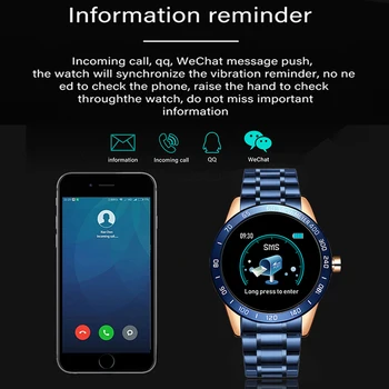 LIGE Nový Oceľový Pás Smart Hodinky Mužov, Kožené Smart Hodinky Sport Pre iPhone Srdcovej frekvencie, Krvného Tlaku Fitness Tracker Smartwatch